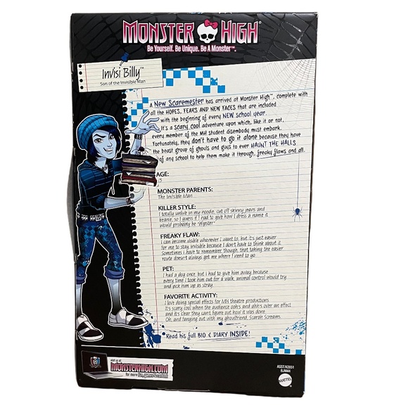 Monster High Doll SCAREMESTER INVISIBILLY BOY RARE NEW! - Picture 3 of 6